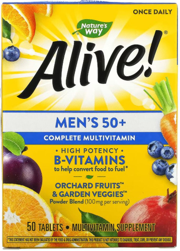Alive! Men's 50+ (Поливитаминный комплекс для мужчин старше 50 лет) 50 таблеток (Nature's Way) фото 2