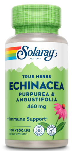 Solaray Echinacea Purpurea & Angustifolia (Эхинацея пурпурная и узколистая) 460 мг. 100 растительных капсул