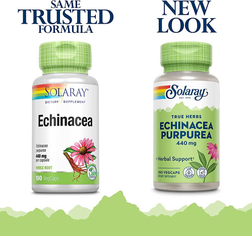 Solaray Echinacea Purpurea Root (Корень эхинацеи пурпурной) 440 мг. 100 растительных капсул фото 2
