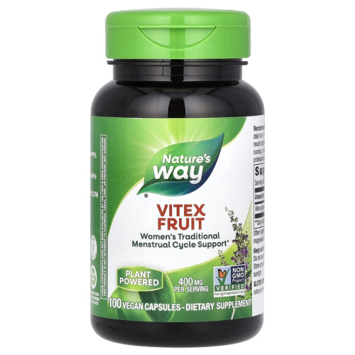 Vitex 400 mg (Плоды Витекса Священного 400 мг) 100 веган капсул (Nature's Way)
