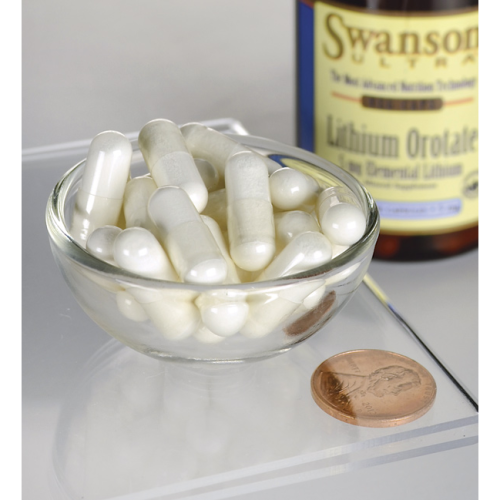 Lithium Orotate 5 mg (Литий Оротат 5 мг) 60 вег капсул (Swanson) фото 4