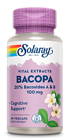 Bacopa Vital Extract 100 mg 20% Bacosides A & B (Экстракт бакопы 100 мг) 60 вег капсул (Solaray)
