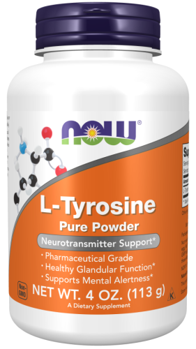 Now Foods L-Tyrosine Pure Powder (Л-Тирозин в порошке) 113 г. (4 OZ)