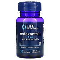 Life Extension Astaxanthin with Phospholipids (Астаксантин с Фосфолипидами) 4 мг. 30 капсул