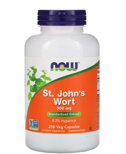 Now Foods St. John's Wort (Зверобой) 300 мг. 250 растительных капсул
