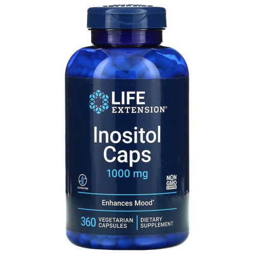 Life Extension Инозитол (Inositol Caps) 1000 мг. 360 растительных капсул фото 3