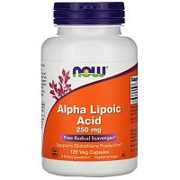 Now Foods Альфа-липоевая кислота (Alpha Lipoic Acid) 250 мг. 120 растительных капсул
