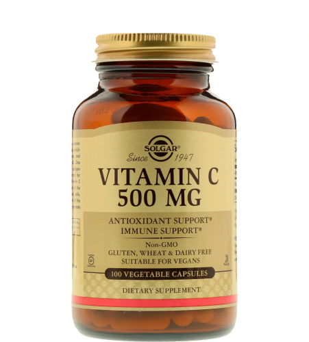 Solgar Витамин C (Vitamin C) 500 мг. 100 вегетарианских капсул