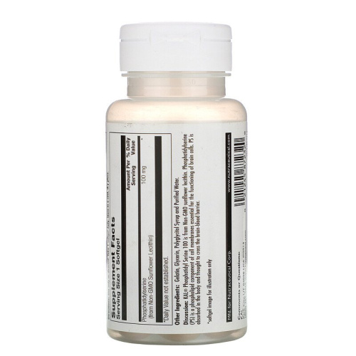 Phosphatidil Serine 100 мг (Фосфатидилсерин) 30 мягких капсул (KAL) фото 2