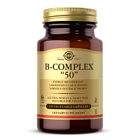 Solgar B-Complex «50» (Комплекс витаминов B-50) 100 растительных капсул
