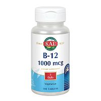 KAL Витамин B-12 SR 1000 мкг. 100 таблеток