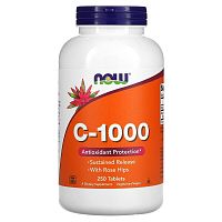 Now Foods Витамин C-1000 с шиповником 250 таблеток