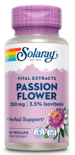 Passion Flower 250 mg Extracts (Пассифлора 250 мг экстракт) 60 вег капсул (Solaray)