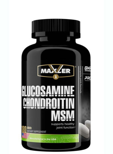 Maxler Glucosamine Chondroitin MSM (Глюкозамин и Хондроитин + МСМ) 180 таблеток фото 2