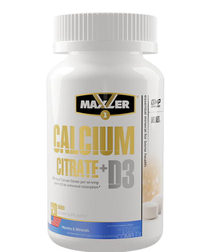 Maxler Calcium Citrate + D3 (Кальций Цитрат + Витамин D3) 120 таблеток