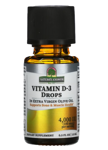 Vitamin D-3 Drops 4000 IU (Витамин Д-3 100 мкг) 15 мл (Nature's Answer) фото 3