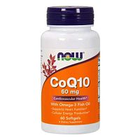 Now Foods CoQ10 60 мг. with Omega-3 Fish Oil 60 капсул