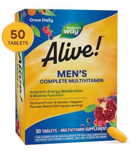 Alive! Men's Complete Multivitamin 50 таблеток (Nature's Way) фото 2