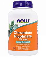 Now Foods Пиколинат Хрома Chromium Picolinate 200 мкг. 250 капсул