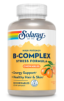Solaray High Potency B-Complex Stress Formula Chewables (Высокоэффективный комплекс витаминов группы B) 50 жевательных таблеток