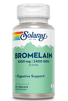 Bromelain 1000 mg [2400 GDU] (Бромелаин 1000 мг) 60 вег капсул (Solaray)