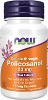 Now Foods Double Strength Policosanol from Sugar Cane (Поликозанол двойной силы из сахарного тростника) 20 мг. 90 растительных капсул