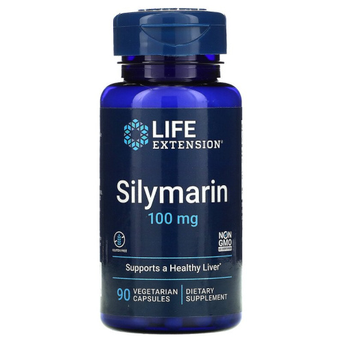 Life Extension Силимарин (Silymarin) 100 мг. 90 растительных капсул