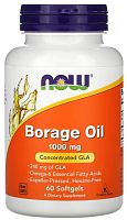 Now Foods Borage Oil, Масло Бурачника (Огуречника), Гамма-Линолевая кислота 1000 мг. 60 мягких капсул
