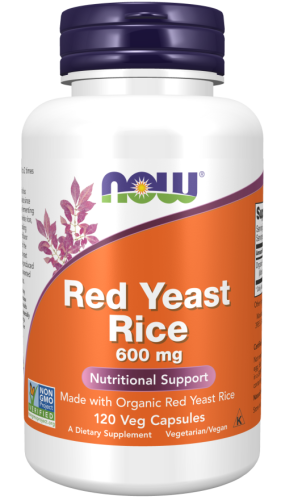 Red Yeast Rice 600 mg (Красный дрожжевой рис 600 мг) 120 вег капсул (Now Foods)