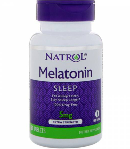 Melatonin 5 мг 60 табл (Natrol) фото 3