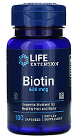 Life Extension Биотин (Biotin) 600 мкг. 100 капсул