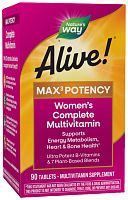 Alive! Max3 Potency Women's (мультивитамины для женщин) 90 таблеток (Nature's Way)