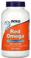 Now Foods Red Omega Red Yeast Rise With CoQ10 & Omega-3 Fish Oil (Красный рис с CoQ10 и рыбьим жиром Омега-3 ) 180 мягких капсул
