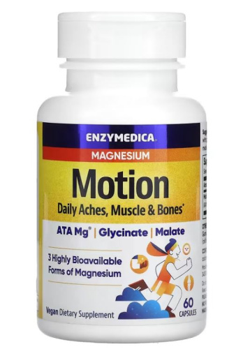 Magnesium Motion 350 mg (Magnesium Malate & Glycinate) 60 capsules (Enzymedica) фото 2