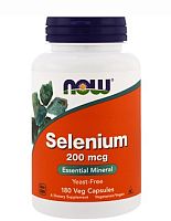 Now Foods Selenium Yeast-Free (Селен без дрожжей) 200 мкг. 180 растительных капсул
