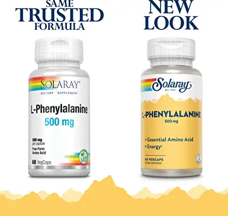 L-Phenylalanine 500 mg (Л-Фенилаланин 500 мг) 60 вег капсул (Solaray) фото 2
