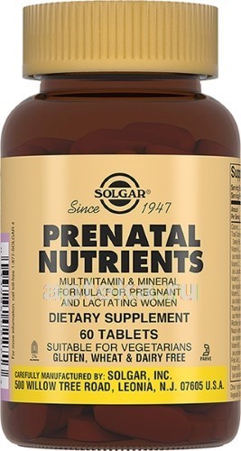 Prenatal Nutrients 60 таблеток (Solgar) Prenatal Nutrients 60 таблеток (Solgar)