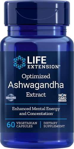 Life Extension Optimized Ashwagandha Extract (Экстракт Оптимизированной Ашваганды) 60 капсул