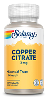 Solaray Copper Citrate (Цитрат меди) 2 мг. 60 растительных капсул