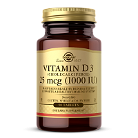 Vitamin D3 (Витамин Д3) 25 мкг (1000 IU) 90 таблеток (Solgar)