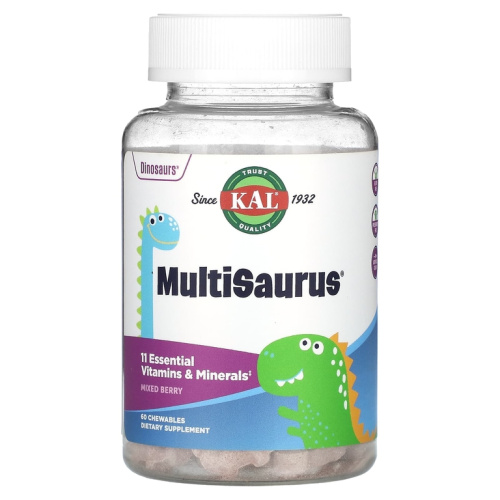 Детский витаминно-минеральный комплекс KAL MultiSaurus 60 жевательных таблеток