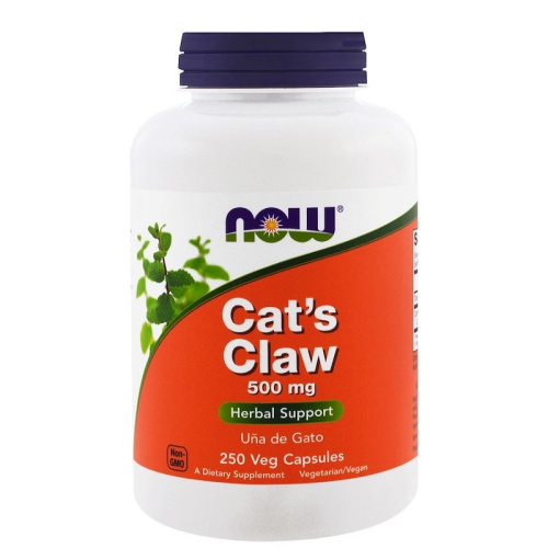 Now Foods Кошачий коготь (Cat's Claw) 500 мг. 250 растительных капсул 
