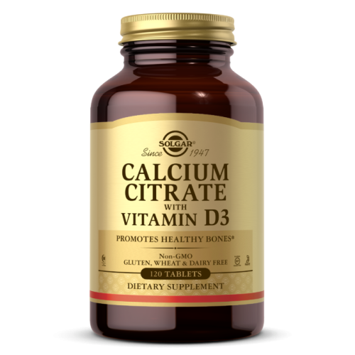 Calcium Citrate with Vitamin D3 (Цитрат Кальция c витамином D3) 120 таблеток (Solgar)