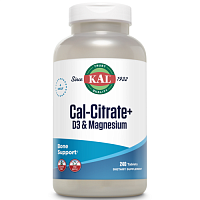 Cal-Citrate+ D3 & Mag 1000мг (Цитрат кальция с витамином Д3 и Магнием) 240 таблеток (KAL)