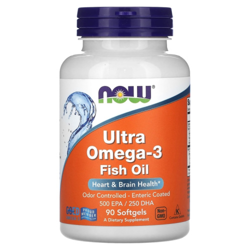 Now Foods Ультра Омега-3 500 EPA/250 DHA 90 мягких капсул