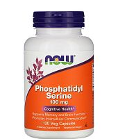 Now Foods Фосфатидилсерин (Phosphatidyl Serine) 100 мг. 120 вегетарианских капсул