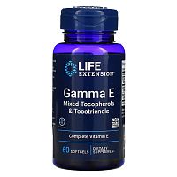 Life Extension Gamma E Mixed Tocopherols & Tocotrienols (Гамма-Е Смешанные токоферолы и токотриенолы) 60 мягких капсул
