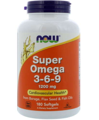 Now Foods Супер Омега 3-6-9 1200 мг. 180 капсул