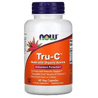 Now Foods TRU-C Organic Acerola Витамин С из Ацеролы 100 мг. 60 растительных капсул