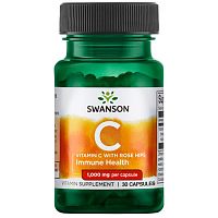 Vitamin C with Rose Hips 1000 мг (Витамин С) 30 капсул (Swanson)